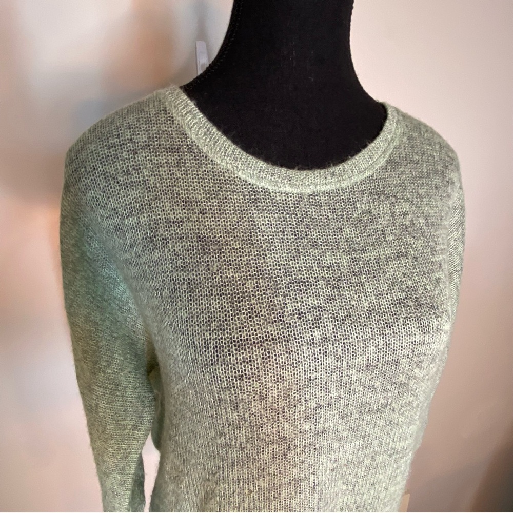 NOISY MAY Sage Mint Green Loose Knit Sweater Cardigan Lightweight Size Small - Picture 4 of 12